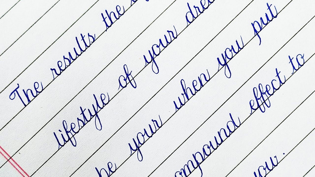 English quotes cursive handwriting !