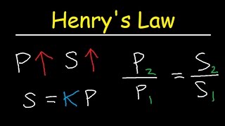 Henry's Law Explained - Gas Solubility & Partial Pressure - Chemistry Problems