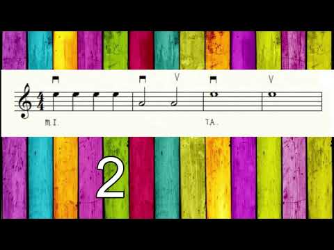 Scherzo ritmico N°1 - Base con guida, brano facile (violino, flauto, diamonica)