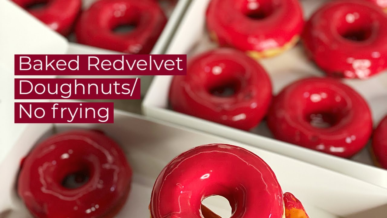 BAKED REDVELVET DOUGHNUT RECIPE/ OVEN BAKED