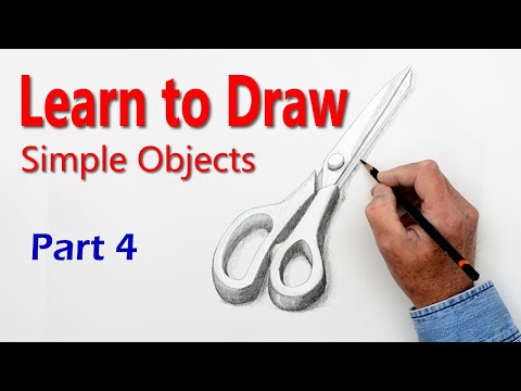 Learn to Draw Simple Objects How to Draw Scissors step by step PaulPriestleyArt