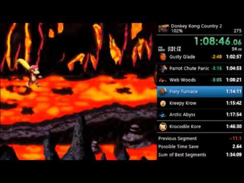 Donkey Kong Country 2 - 102% Speed Run - 1:44:53