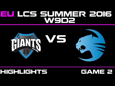 GIA vs ROC Game 2 highlights W9D2 EU LCS summer 2016 Giants vs Roccat   ROC vs GIA   LCS LOL