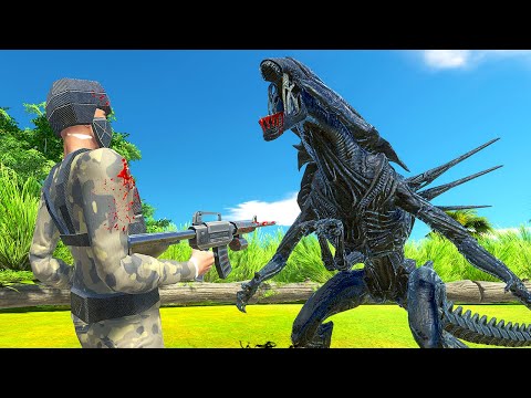 TERRIFYING Alien Deathrun - Animal Revolt Battle Simulator