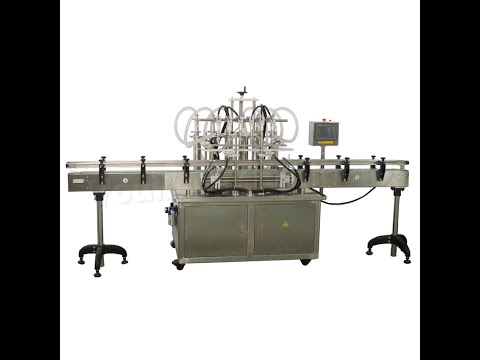YT6T Automatic Piston 6 Head Oil Filler Liquid Water Jar Bottle Filling Packaging Machine