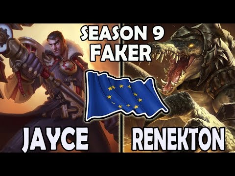 SKT T1 Faker JAYCE vs RENEKTON [ MID ] Lol Master EUW