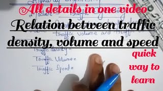 relation between traffic volume and density| greenshield traffic model | greenberg traffic model