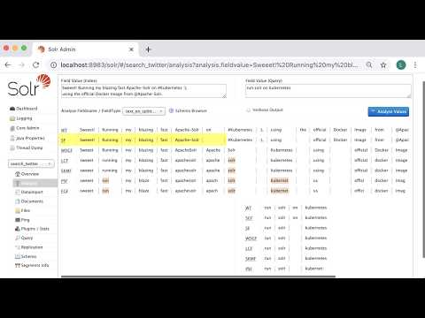 Apache Solr 8 - Practice Text Analysis