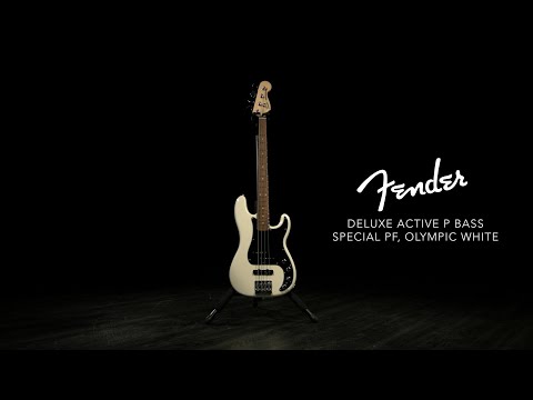 Fender Deluxe Active Precision Bass Special with Pau Ferro Fretboard 2017 - Olympic White image 7