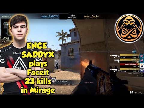 ENCE SADDYX plays Faceit with 23 kills in Mirage