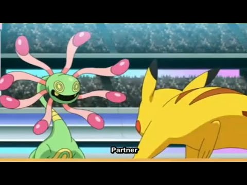 cradily Vs. pikachu - ash Vs. steven | pokemon journey master 8 battle