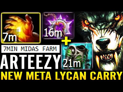 ARTEEZY [Lycan] 7min Midas NEW META! 7.29 Lycan How To Fast Farming 5min 1Item Dota 2 Pro Guide