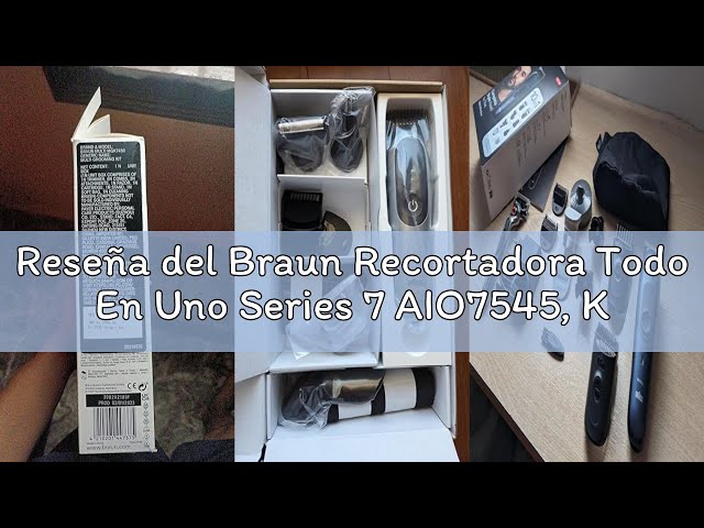 Vídeo relacionado con Braun Recortadora Todo en Uno Series 7 AIO7545, Kit de Styling 12en1 para Barba, Pelo, Orejas, Nariz Y Cuerpo, 14 Longitudes, 120 Min de Autonomía, Gris, El Embalaje Puede Variar