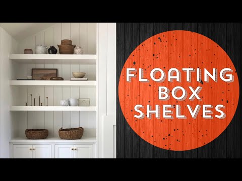 How to make Built in Shelves / Easy Floating Box Shelves / DIY built in shelves