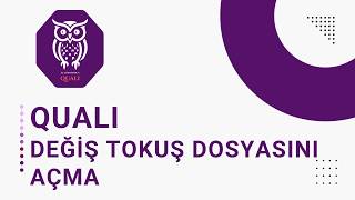Academetrica Quali Değiş Tokuş (qdpx) Dosyasını Açma