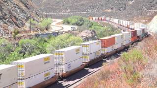 preview picture of video 'BNSF's Cajon Subdivision - Cajon Pass, CA - 8/25/2014 - Part 2'