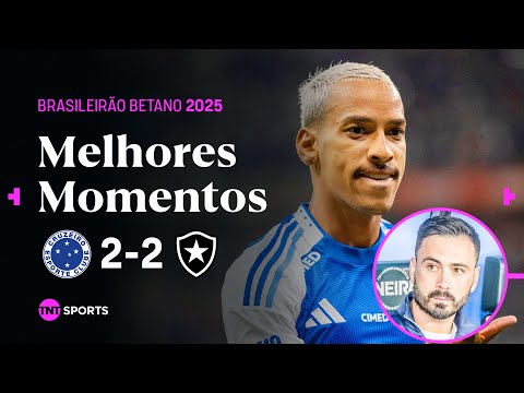 PÊNALTI POLÊMICO E EMPATE NO FINAL DO JOGO! CRUZEIRO 2X2 BOTAFOGO | MELHORES MOMENTOS