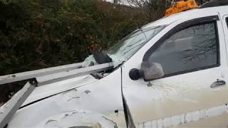 Авария, таксист улетел  в кювет 4