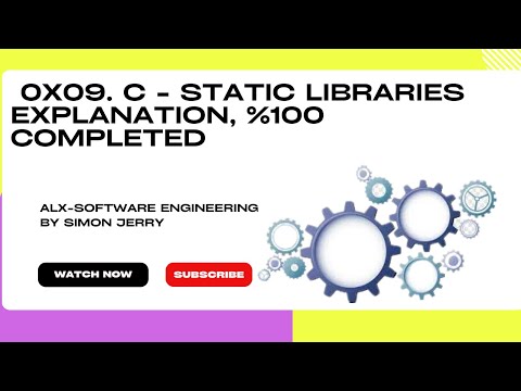 0x09 static library -  0x09. C - Static libraries explanation and %100 task completed.