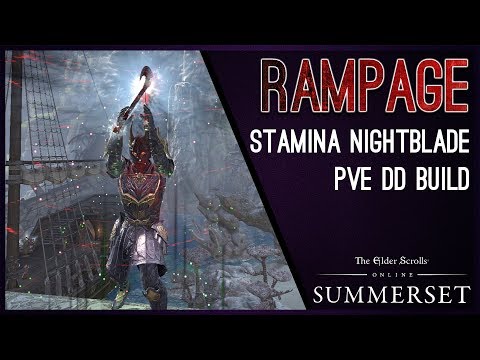 Stamina Nightblade Build PvE "Rampage" - Summerset Chapter ESO