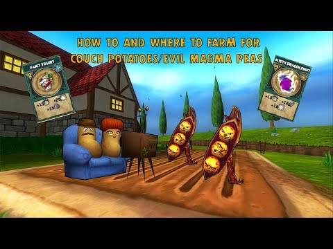 WHERE TO FARM EVIL MAGMA PEAS AND COUCH POTATOES IN WIZARD101