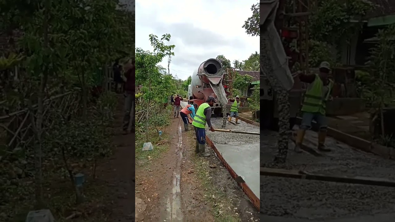 Sangat Cepat Rabat Beton jalan desa RT 22 dengan jayamix #rabat #beton #jalan #jalandesa #readymix