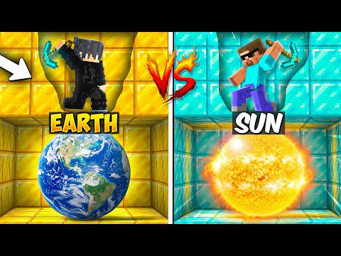 Rs1 vs Rs 100000 PLANET MINING Challenge in Minecraft