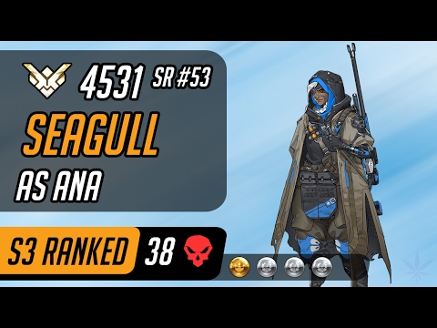 Seagull as Ana & Soldier in Numbani [Season 3 - Grand Master - 38 eliminations - Top 4531 -Rank 53]