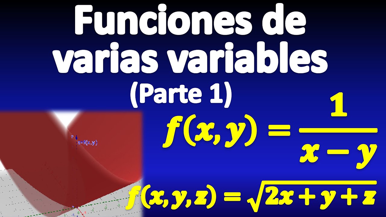 What is a SEVERAL VARIABLE function? (Examples, graphs and applications) (Part 1)