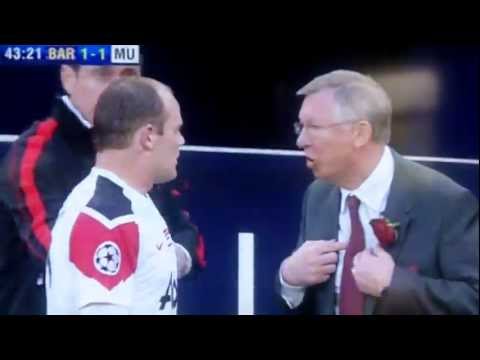 Fergusson regaña a Rooney por culpa del Chicharito.