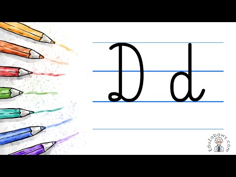 Nauka pisania litery D. Nauka pisania polskich liter dla dzieci