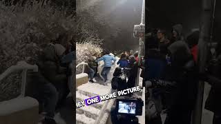 They finally created the ultimate snowball, and rolled it down!