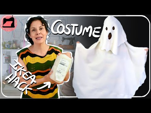 Easy and Cheap Ghost Costume with this Ikea Hack.