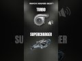 Turbo vs Supercharger #turbo #supercharged #supercharger #car #engine #shorts #v6 #v8