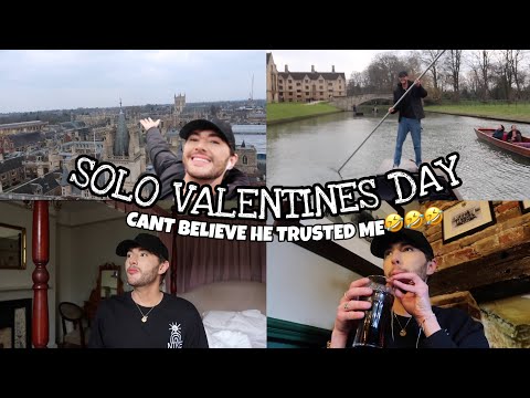 Solo Valentine's Day In Cambridge!!  He Let Me Punt!! - Vloguary Day 14