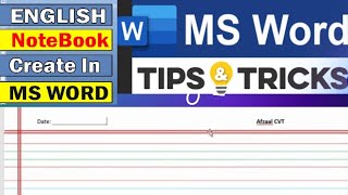 Download the video "How to create four lines English NoteBook in MS Word|MS Word Tips and Tricks."