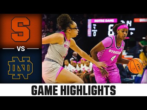 Syracuse vs. Notre Dame Women's Basketball Highlights (2022-23)