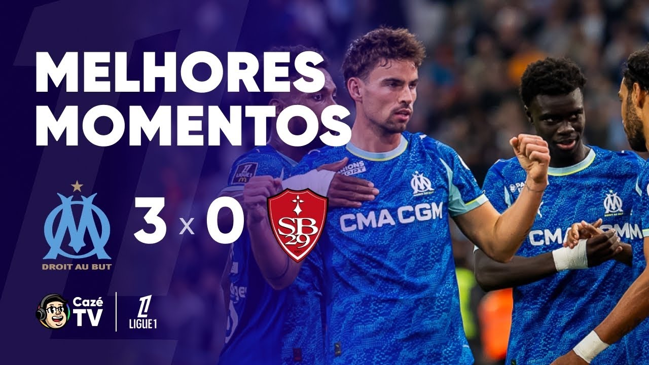 MELHORES MOMENTOS: OLYMPIQUE DE MARSEILLE 3 X 0 BREST | LIGUE 1 25/26 | 12ª RODADA