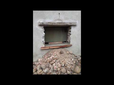 ouvrir une fenêtre dans un mur en pierre