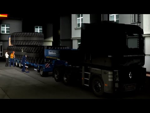Euro Truck Simulator 2: Special Transport - Renualt Magnum - Huge Tyres - Brussels to Amsterdam
