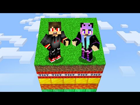We Survived in Random One Chunk in Minecraft!