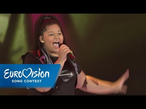 Destiny Chukunyere sings "Not my Soul" at Junior Eurovision Song Contest