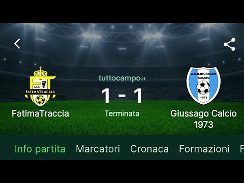 Campionato Juniores Regionali U19       Fatima Traccia 1-1 Giussago Sabato 31 gennaio 2026 Ore 17:30