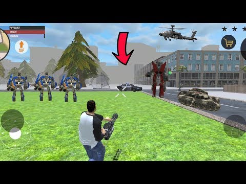 Real Gangster Crime 2 (Destroy Car Robot And Army HELICOPTER) Army Tank Attack Hero 2 - Gameplay HD