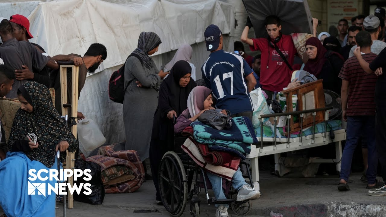 Patients flee hospital in central Gaza following Israeli evacuation order