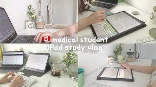 🇨🇦med student vlog._I studied too much and lost my mind | 3days of assignment,ipad study timelapse