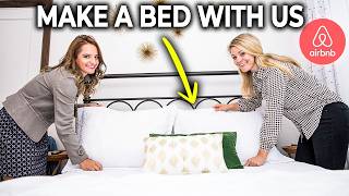 Make A Bed for Our Airbnb with Us (Secret Hotel Tips!)