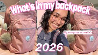 What's in my backpack 2026 (university edition) | Kipling Seoul L 15 Laptop Backpack ⋆𐙚₊˚⊹♡