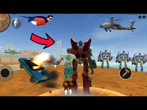 Vegas Crime Simulator (Car Robot Burned Fire)Vegas Hero Purchase Tiger Costume - Android Gameplay HD