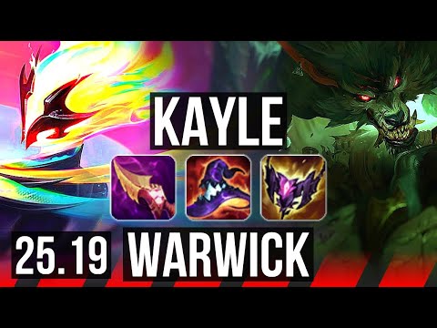 KAYLE vs WARWICK (TOP) | 10 solo kills, Legendary, 45k DMG | EUW Master | 25.19